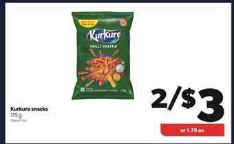 Real Canadian Superstore Kurkure snacks, 115 g offer