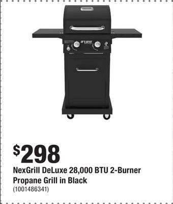 Home Depot Nexgrill deluxe 28,000 btu 2-burner propane grill in black offer