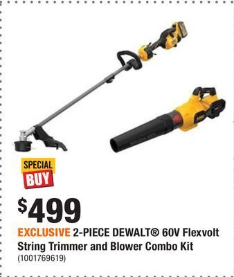 Home Depot Exclusive 2-piece dewalt® 60v flexvolt string trimmer and blower combo kit offer