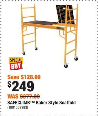 Home Depot Safeclimb™ baker style scaffold offer