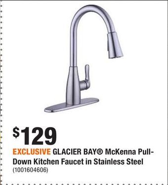 Home Depot Exclusive glacier bay® mckenna pull-down kitchen faucet in stainless steel offer