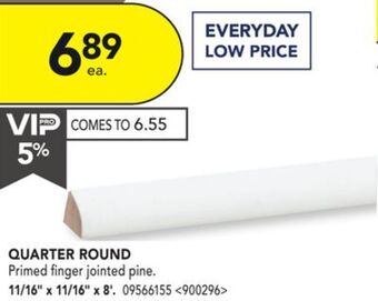 RONA Metrie quarter round 11/16 x 11/16 x 8' offer