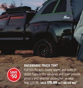 Canadian Tire Napier backroadz truck tent offer