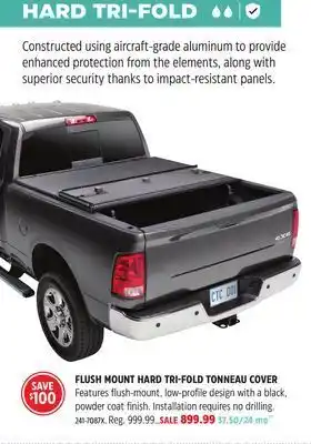 Canadian Tire Flush mount hard tri-fold tonneau cover offer