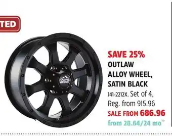 Canadian Tire Trail boss outlaw alloy wheel, satin black offer