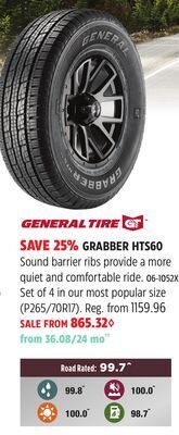 Canadian Tire General tire grabber hts60 tire offer