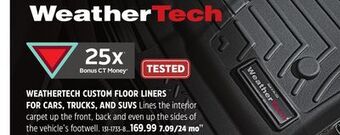 Canadian Tire Weathertech custom floor liners for cars, trucks and suvs offer