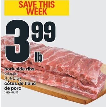 Valu-mart Côtes de flanc de porc offer