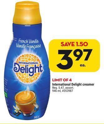 Giant Tiger International delight creamer offer