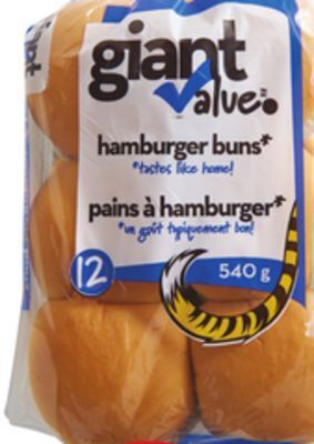 Giant Tiger Giant value hamburger buns offer