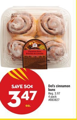 Giant Tiger Del's cinnamon buns offer