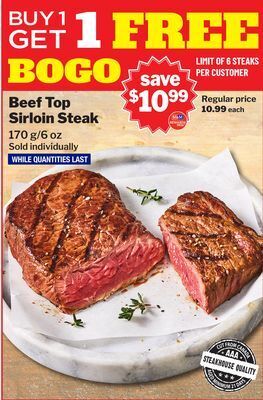 M & M Food Market Beef top sirloin steak offer