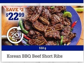 M & M Food Market Korean bbq beef short ribs offer