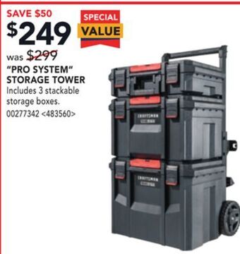 RONA Craftsman pro system storage tower offer
