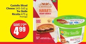 FreshCo Castello sliced cheese 145-165 g offer