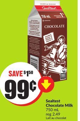 FreshCo Sealtest chocolate milk 750 ml offer