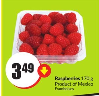 FreshCo Raspberries 170 g product of mexico offer