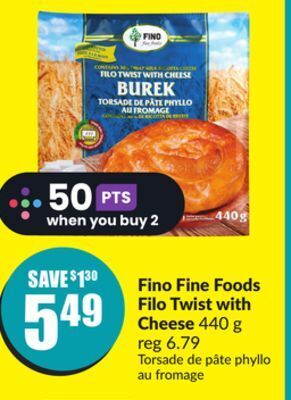FreshCo Fino fine foods filo twist with cheese 440 g offer