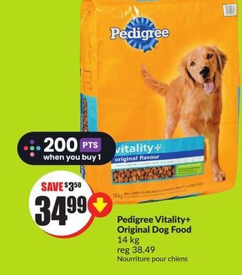 FreshCo Pedigree vitality+ dog food 14 kg offer