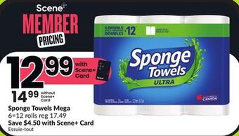 FreshCo Sponge towels mega 6-12 rolls offer