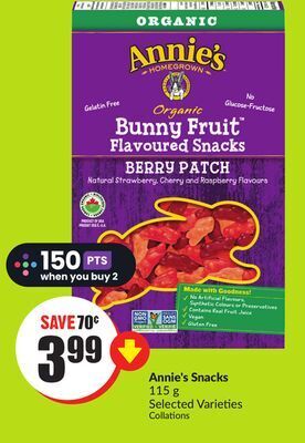 FreshCo Annie's snacks 115 g offer