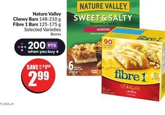 FreshCo Nature valley chewy bars 148-210 g, fibre 1 bars 125-175 g selected varieties offer