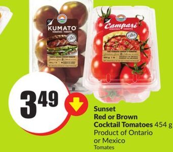 FreshCo Sunset red or brown cocktail tomatoes 454 g product of ontario or mexico offer