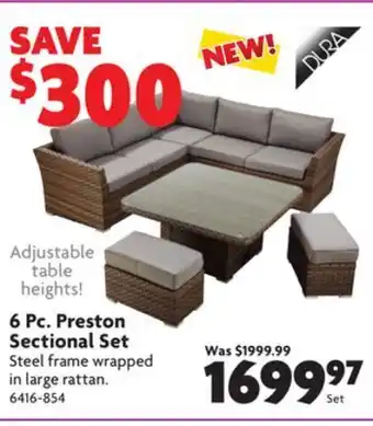 Home Hardware 6 pc. preston sectional set offer