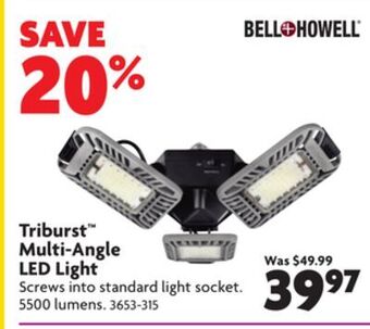 Home Hardware Triburst™ multi-angle led light offer
