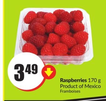 Chalo FreshCo Raspberries 170 g product of mexico offer