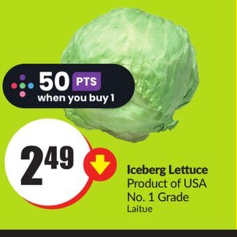 Chalo FreshCo Iceberg lettuce product of usa no. 1 grade offer