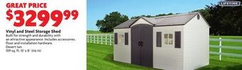 Home Hardware Vinyl and steel storage shed offer