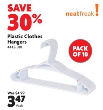 Home Hardware Plastic clothes hangers offer