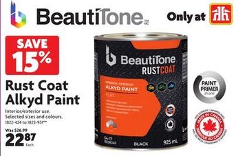 Home Hardware Rust coat alkyd paint offer