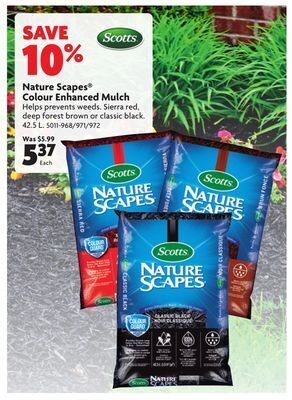 Home Hardware Nature scapes® colour enhanced mulch offer
