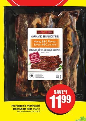 Chalo FreshCo Marcangelo marinated beef short ribs 500 g offer