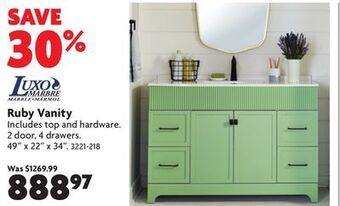 Home Hardware Ruby vanity offer