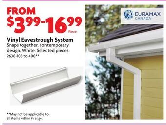 Home Hardware Vinyl eavestrough system offer