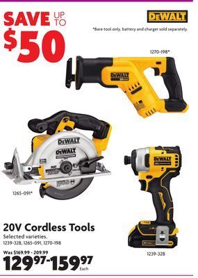 Home Hardware 20v cordless tools offer