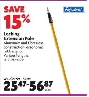 Home Hardware Locking extension pole offer