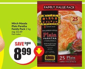 Chalo FreshCo Mirch masala plain paratha family pack 2 kg offer