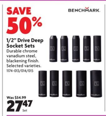 Home Hardware 1/2 drive deep socket sets offer