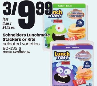 Zehrs Markets Schneiders lunchmate stackers or kits, 90-132 g offer