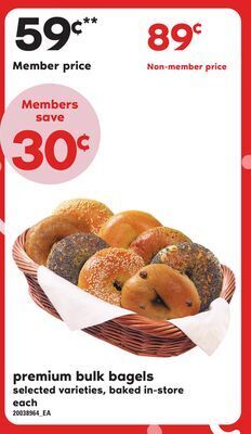 Zehrs Markets Premium bulk bagels offer