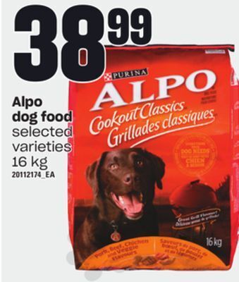 Zehrs Markets Alpo dog food, 16 kg offer