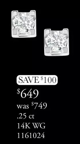 Charm Diamond Glacier fire 14k white gold 0.25ctw diamond studs offer
