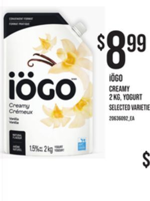 Zehrs Markets Iögo creamy 2 kg, yogurt offer