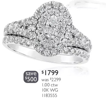 Charm Diamond 1.00 ctw 10k wg ring offer