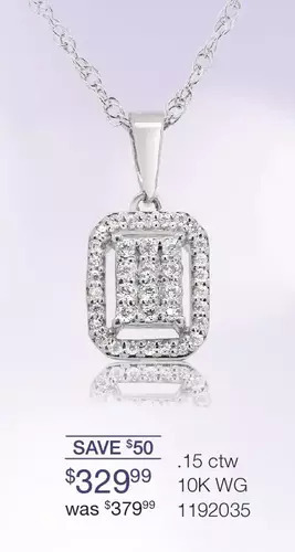 Charm Diamond Bouquet 10k white gold 0.15ctw diamond pendant offer