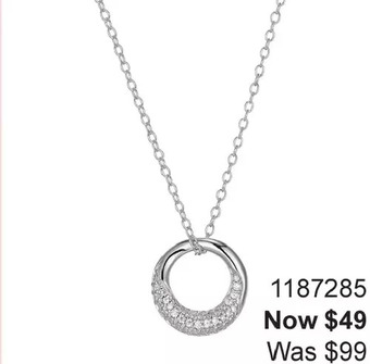 Charm Diamond Elle circle necklace offer